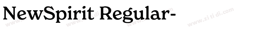 NewSpirit Regular字体转换